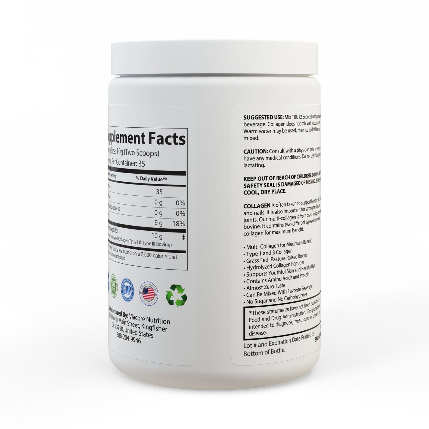 Sie Crown Collagen Peptides Type I & III Supplement (350g, 12.3oz)