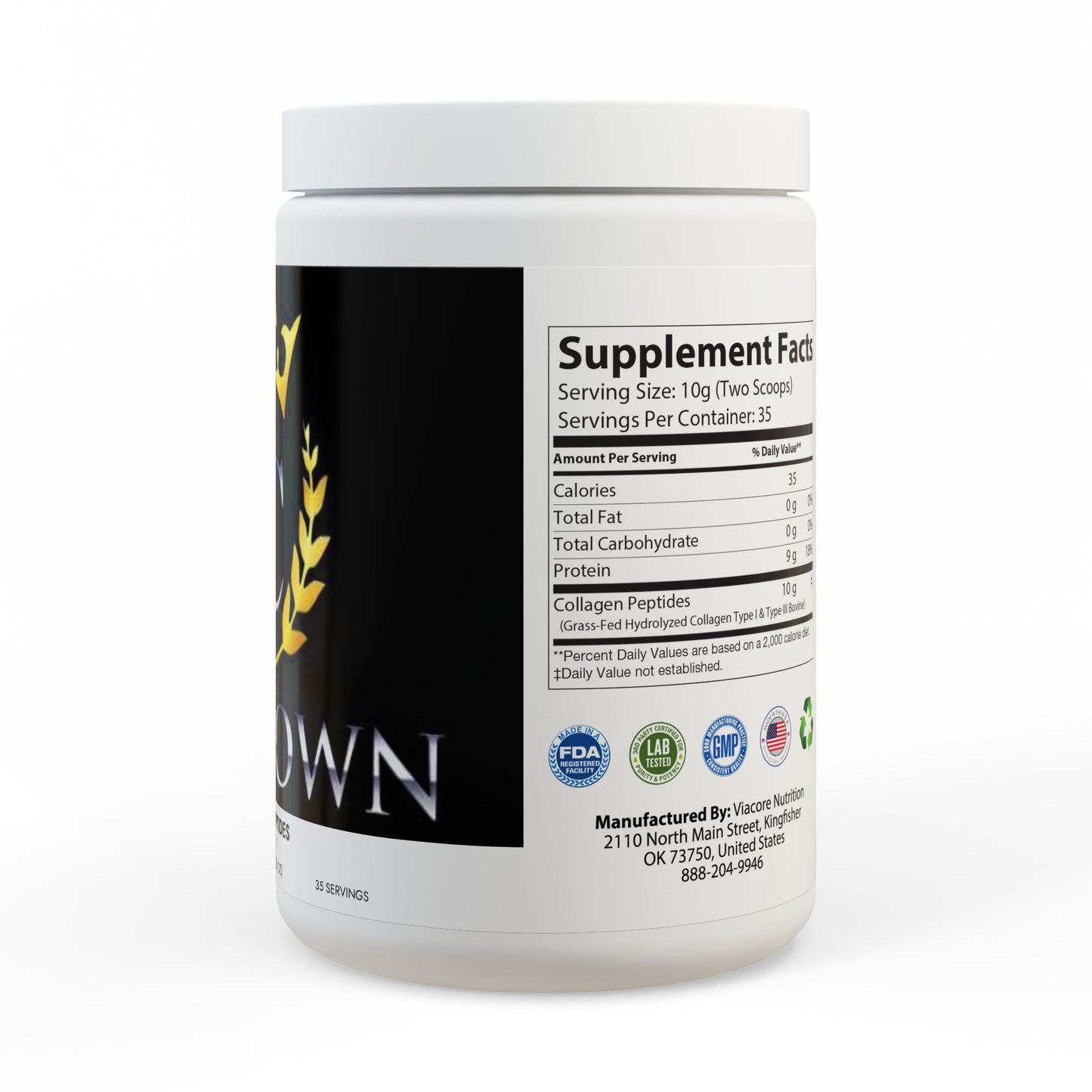Sie Crown Collagen Peptides Type I & III Supplement (350g, 12.3oz)