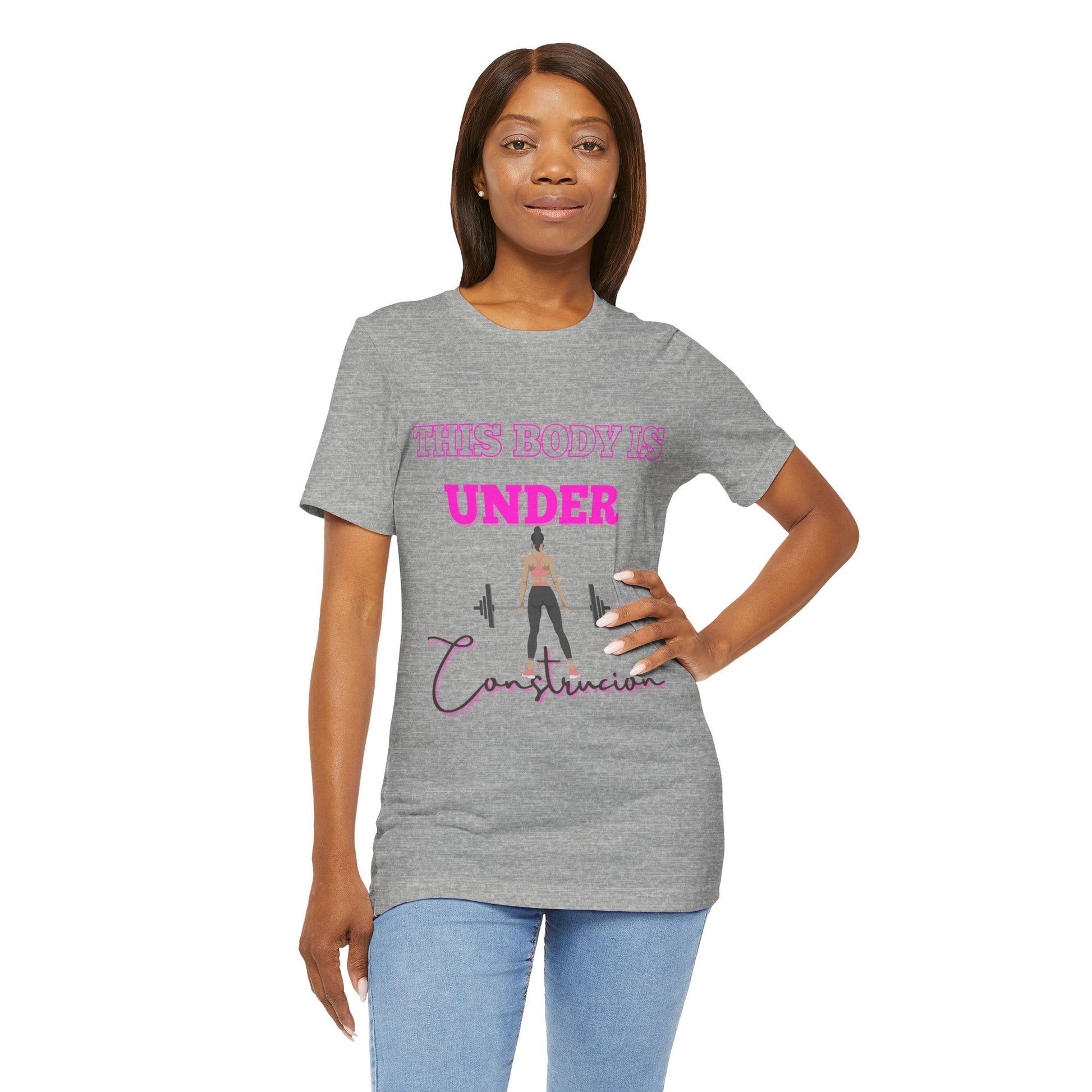 This Body is Under Construction Shirt, Gym Apparel, Workout Gift, Unisex Short Sleeve T-Shirt
