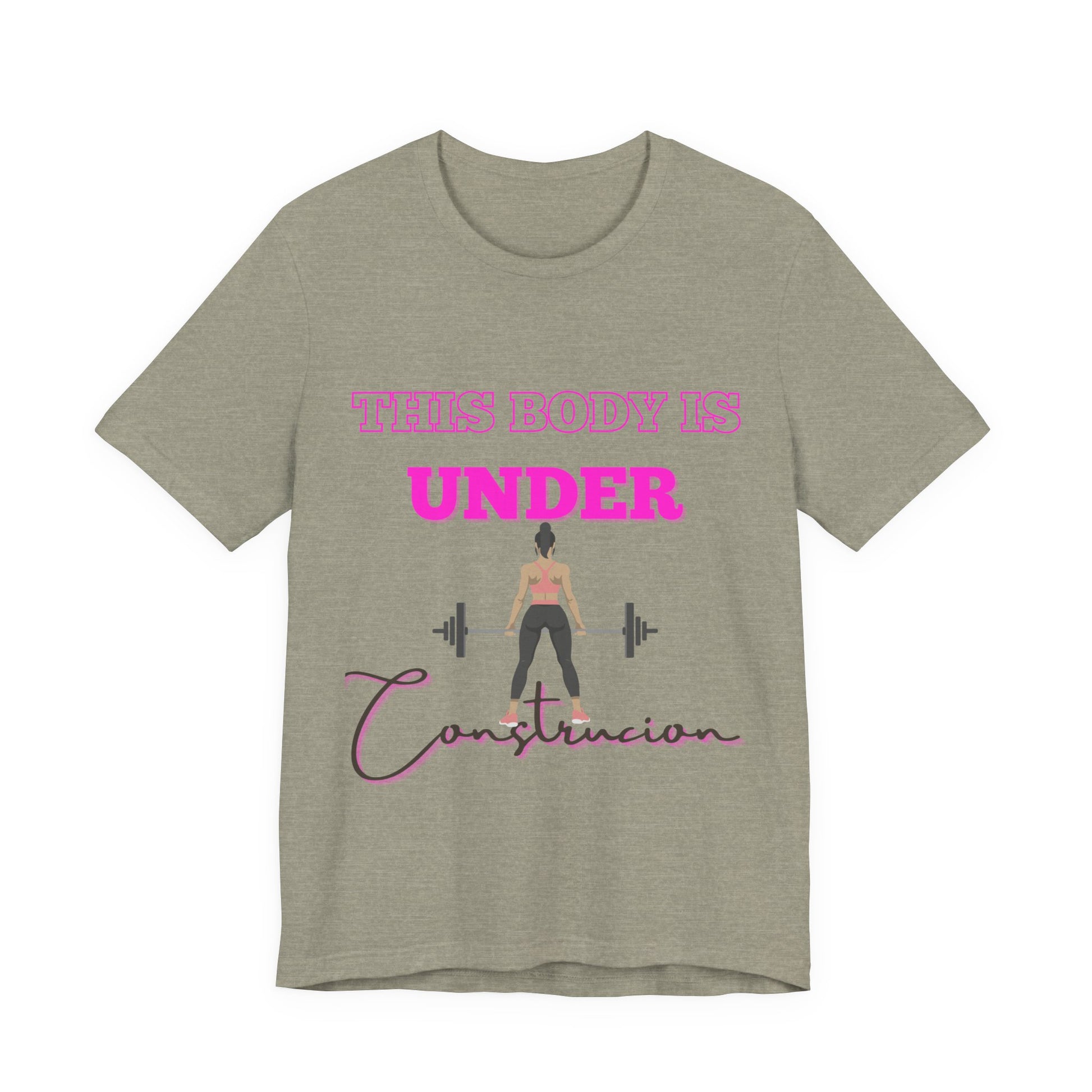 This Body is Under Construction Shirt, Gym Apparel, Workout Gift, Unisex Short Sleeve T-Shirt